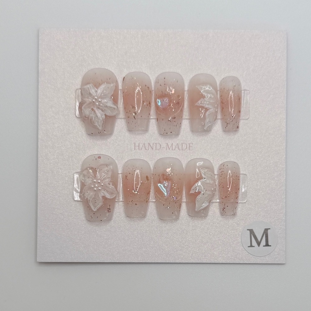 Floral 3D Press-On Nails